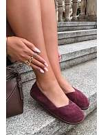 Dámske barefoot balerínky z prírodného semišu v bordovej farbe Mirelia Dámske barefoot balerínky z prírodného semišu v bordovej farbe Mirelia