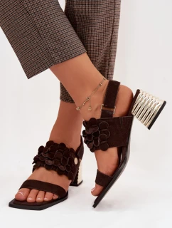 Sandále na podpätku model 225347 Vykročte štýlovo