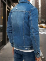 Pánska džínsová bunda s odreninami modrá FashionStreet TX3633