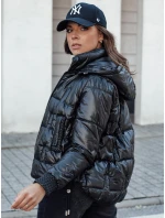 Dámska krátka prešívaná zimná bunda s kapucňou FASHWARM čierna FashionStreet TY4640 Dámska krátka prešívaná zimná bunda s kapucňou FASHWARM čierna FashionStreet TY4640