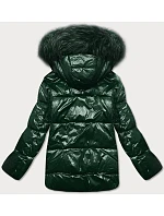 Dámska maľovaná prešívaná bunda Dark Green (7697) Dámska maľovaná prešívaná bunda Dark Green (7697)