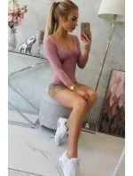 Blúzkové body s potlačou pištole tmavo ružové