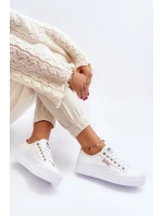 Damskie Trampki Na Platformie Lee Cooper LCW-24-31-2725 Białe