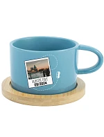 Personalizovaný keramický hrnček „MAKRONKA“ s fotografiou a cestovateľským motívom