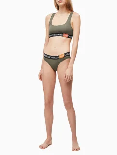 Športová podprsenka QF5577E-7GV khaki - Calvin Klein