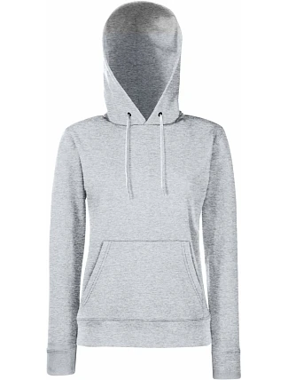 Fruit of the Loom Classic Lady-Fit Hooded Sweat Dámska mikina s kapucňou 16.2038 heather grey Fruit of the Loom Classic Lady-Fit Hooded Sweat Dámska mikina s kapucňou 16.2038 heather grey