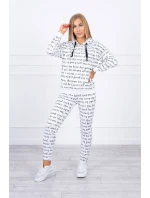 Sada s potlačou biela