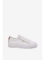 Damskie Sneakersy Z Eko Skóry Big Star SS274026 Biało-Złote
