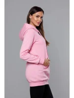Ružová dámska klokanie mikina (YS10003-20)
