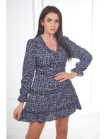 Šaty s ozdobnými volánikmi čierne