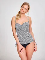 Vrchný diel plaviek Tankiny Anya Stripe SW0891 čierna biela - Panache