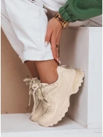 Dámske tenisky s hrubšou podrážkou LUXTRAIL beige FashionStreet ZY0615 Dámske tenisky s hrubšou podrážkou LUXTRAIL beige FashionStreet ZY0615