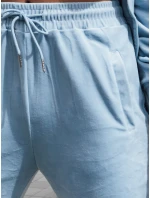 Dámske velúrové modré tepláky FashionStreet UY2835 Dámske velúrové modré tepláky FashionStreet UY2835
