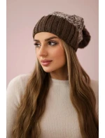 Milano fleecová čiapka K203 ecru melange+mocca