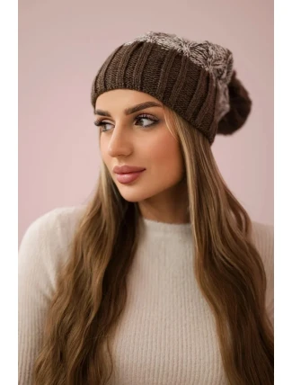 Milano fleecová čiapka K203 ecru melange+mocca