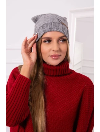 Fleecová čiapka Ula K271 sivá