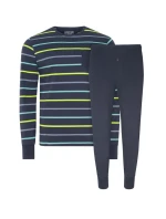 Pánske pyžamo 500008 498 tm.modrá/zelená - Jockey Pánske pyžamo 500008 498 tm.modrá/zelená - Jockey