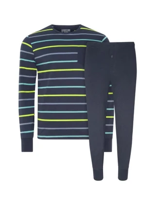 Pánske pyžamo 500008 498 tm.modrá/zelená - Jockey Pánske pyžamo 500008 498 tm.modrá/zelená - Jockey