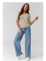 Sveter s krátkym rukávom model 224081 Makadamia