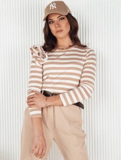 Dámska pruhovaná blúzka MORAS béžová FashionStreet RY2349