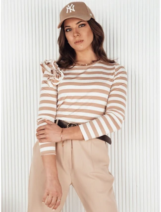 Dámska pruhovaná blúzka MORAS béžová FashionStreet RY2349 Dámska pruhovaná blúzka MORAS béžová FashionStreet RY2349