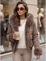 Dámska krátka zimná bunda s kožušinou Fango FashionStreet TY5997