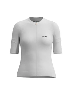 Cyklistické tričko POC W's Cadence Jersey, biele