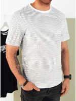 Pánske biele tričko s potlačou FashionStreet RX5399 Pánske biele tričko s potlačou FashionStreet RX5399
