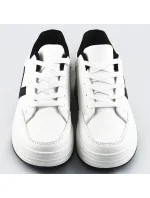 Bielo-čierne dámske športové šnurovacie topánky (S070) Bielo-čierne dámske športové šnurovacie topánky (S070)