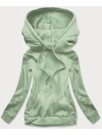 Dámska tepláková mikina v pistáciovej farbe (W02-60)