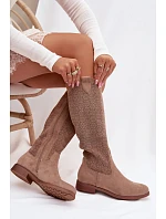 Dámske čižmy HY61-8022 beige - S.Barski