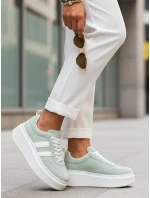 Dámske kožené tenisky na platforme mint FashionStreet ZY1375