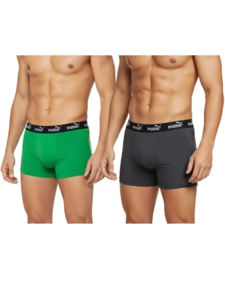 Pánske boxerky Puma 2-Pack Green Grey Comfortable Cotton Pánske boxerky Puma 2-Pack Green Grey Comfortable Cotton