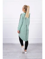 Mikina so zipsom na chrbte tmavo mätová Mikina so zipsom na chrbte tmavo mätová