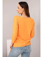 Dámska blúzka s lodičkovým výstrihom oranžová Dámska blúzka s lodičkovým výstrihom oranžová