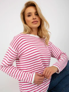 Dámsky sveter LC SW 6006 .22 biele a ružové - FPrice