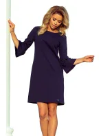 Tmavo modré šaty s čipkou model 6323925