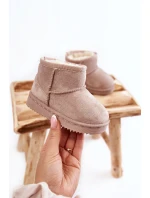 Dziecięce Ocieplane Botki Śniegowce Jasnobeżowe Gooby