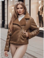 Dámska semišová bunda SOFTSTILL s ťavou ovčou kožou FashionStreet TY4747z Dámska semišová bunda SOFTSTILL s ťavou ovčou kožou FashionStreet TY4747z