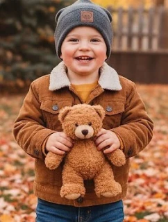 Noviti čiapky CP059 Medvedík Bavlnený chlapec