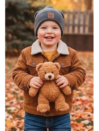 Noviti čiapky CP059 Medvedík Bavlnený chlapec