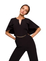 M670 Kombinéza s volánikmi - čierna
