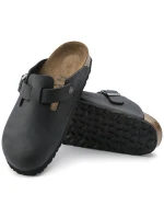 Dámske/pánske žabky Birkenstock Boston Black oil leather narrow (0059463)