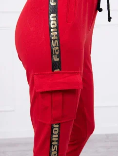 Nohavice Cargo červené