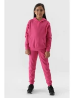Dziewczęce Spodnie Dresowe Joggery 4F 4FJWMM00TTROF0828-55S Fuksja