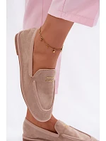 Dámské ploché mokasíny s lemovkou Vinceza Béžové