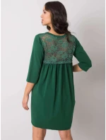 Dámske šaty RV SK 7321.70 tmavo zelené - Rue Paris