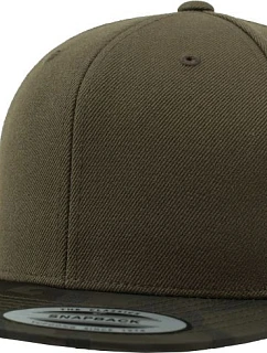 Flexfit 6089CF/6089CV/6089TC 6-panelová snapbacková čiapka „Camo“ 55.689C olivovo-maskovaná