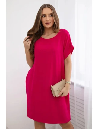 Šaty s fuchsiovými vreckami