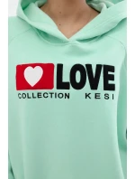 Zateplená bavlnená mikina s kapucňou Love Mint Zateplená bavlnená mikina s kapucňou Love Mint